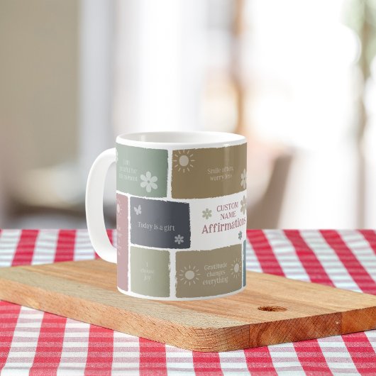 房豊肯定および感動的引用文フローラ コーヒーマグカップ