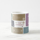 房豊肯定および感動的引用文フローラ コーヒーマグカップ (中央)