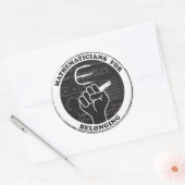 所属ステッカーの数学者 ラウンドシール (封筒)