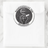 所属ステッカーの数学者 ラウンドシール (バッグ)