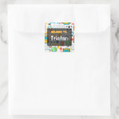 所属先：編集可能なステッカー スクエアシール (バッグ)