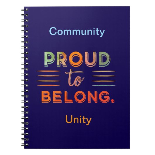 所属誇りを持ったする – のインスパイア声明デザイン- ノートブック (正面)