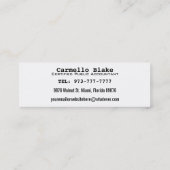 所得税の細い名刺 スキニー名刺 (裏面)