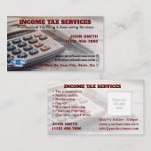 所得税サービスの名刺 名刺 (正面/裏面)