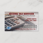 所得税サービスの名刺 名刺 (正面)