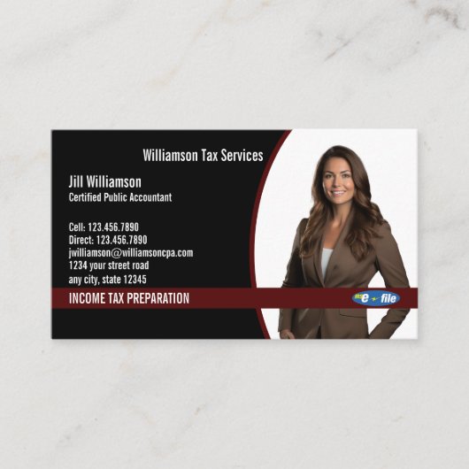 所得税作成サービス 名刺 (正面)