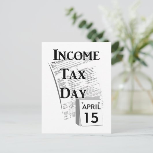 所得税日 ポストカード (スタンド正面)