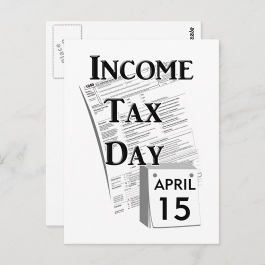 所得税日 ポストカード (正面/裏面)