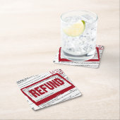 所得税還付スタンプ スクエアペーパーコースター (インサイチュ)