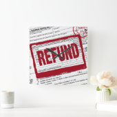 所得税還付印紙 スクエア壁時計 (ホーム)