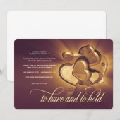 「所有する喜び」ウェディング招待状 案内状 (正面/裏面)