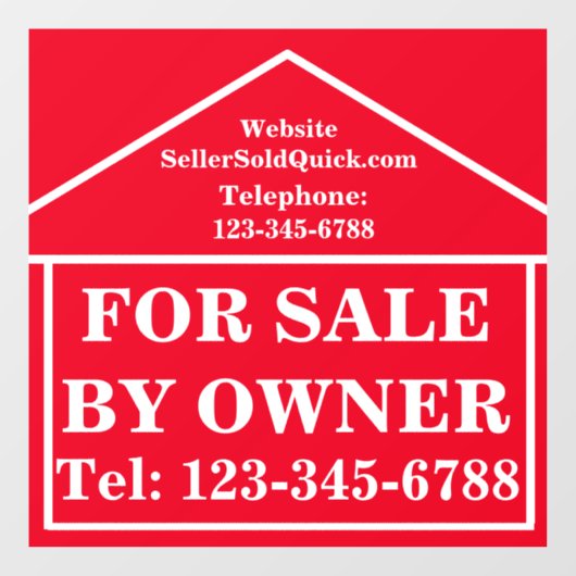 所有実在者の売却のための財カスタム産モダン ウィンドウサイン (シート)