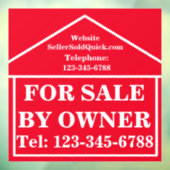 所有実在者の売却のための財カスタム産モダン ウィンドウサイン (シート3)