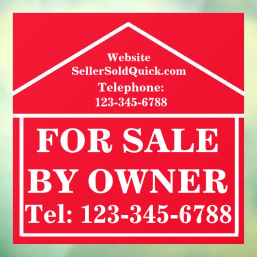 所有実在者の売却のための財カスタム産モダン ウィンドウサイン (シート3)