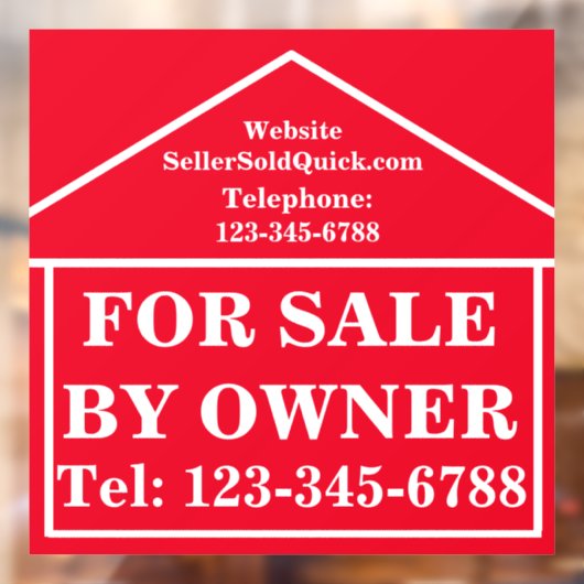 所有実在者の売却のための財カスタム産モダン ウィンドウサイン (シート2)