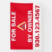 所有実在者の売却の不動産 横断幕 (縦)