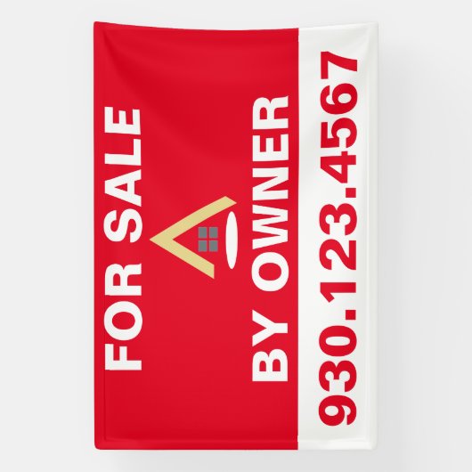 所有実在者の売却の不動産 横断幕 (縦)