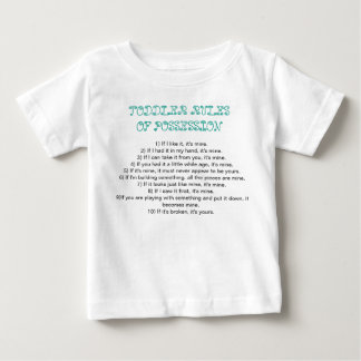所有物のTシャツの幼児の規則 ベビーTシャツ