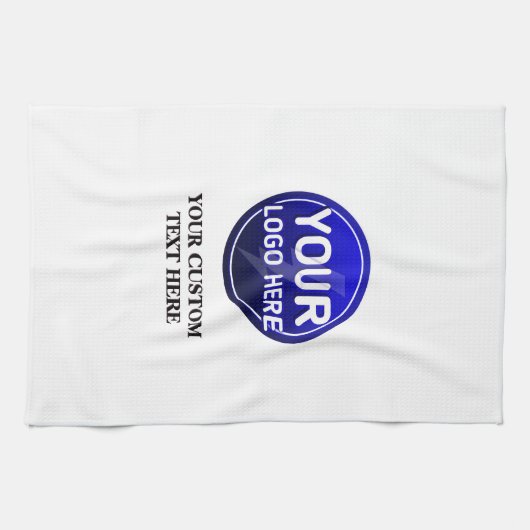 所有者のカスタムロゴ/編集可能テンプレートの作成 キッチンタオル (横)