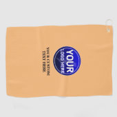 所有者のカスタムロゴ/編集可能テンプレートの作成 ゴルフタオル (横)