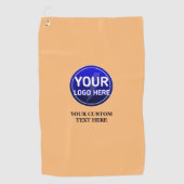 所有者のカスタムロゴ/編集可能テンプレートの作成 ゴルフタオル (正面)