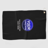 所有者のカスタムロゴ/編集可能テンプレートの作成 ゴルフタオル (横)