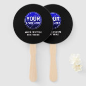 所有者のカスタムロゴ/編集可能テンプレートの作成 ハンドファン (正面&裏面)