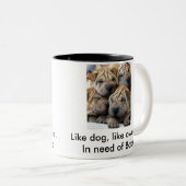 所有者のコーヒー・マグのような犬のように、 ツートーンマグカップ (正面右)