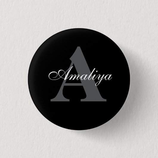 所有者の名前をカスタムするの作成 缶バッジ (正面)