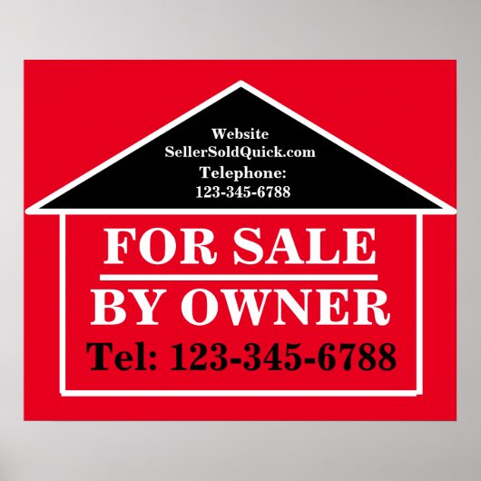 所有者の売却カスタム用実在財産 ポスター (正面)