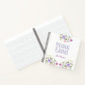 所有者の氏名を記載した個人プランナー ノートブック (内部)