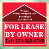 所有者はっきりした財産によるカスタム賃貸実在用 ウィンドウサイン (シート3)