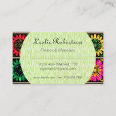 所有者または従業員IのU一突き色の放射体は開花します 名刺 (裏面)