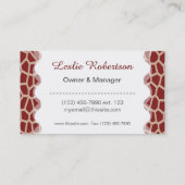 所有者または従業員II Uの一突き色のキリンのプリント 名刺 (裏面)