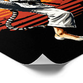 所等館空手ファイター武術アーツタイガーおもしろいK ポスター (角)