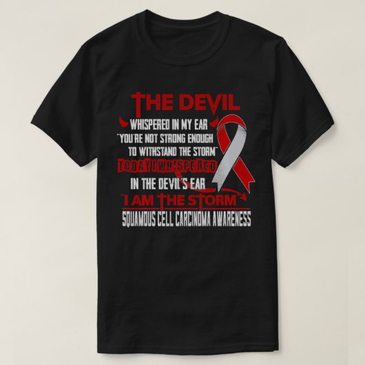 扁平上皮シノーマ認識度私はストームデヴィ Tシャツ (デザイン正面)