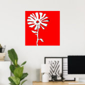 扁平花 ポスター (ホームオフィス)