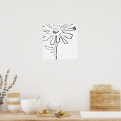 扁平花 ポスター (キッチン)