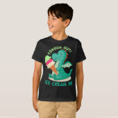 扁桃切除手術でアイスクリームを取り出す Tシャツ (正面フル)
