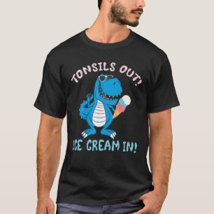 扁桃切除手術でアイスクリームを外す Tシャツ
