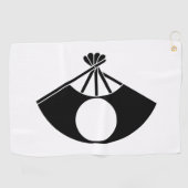 扇に月丸 ゴルフタオル (横)