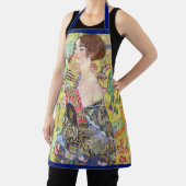 扇を持つ女性 by Gustav Klimt、ヴィンテージ ジャポニズム エプロン (インサイチュ)