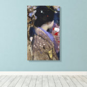 扇を持つ日本人女性（ジョージ・ヘンリー作） キャンバスプリント (インサイチュ (ウッドフロア))