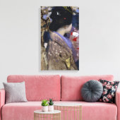 扇を持つ日本人女性（ジョージ・ヘンリー作） キャンバスプリント (インサイチュ (リビング))