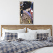 扇を持つ日本人女性（ジョージ・ヘンリー作） キャンバスプリント (インサイチュ (寝室))