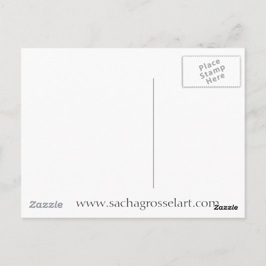 扇付きの日本芸者 ポストカード (裏面)