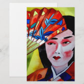 扇子オリジナル芸絵画術 便箋 (正面/裏面)