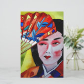 扇子オリジナル芸絵画術 便箋 (スタンド正面)