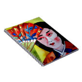 扇子日本のオリジナル水彩画 ノートブック (右側)