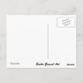 扇子日本のオリジナル水彩画 ポストカード (裏面)